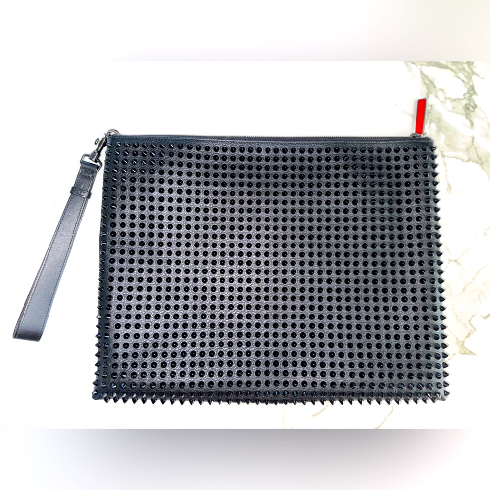 Christian Louboutin Studded Peter Clutch (Black)